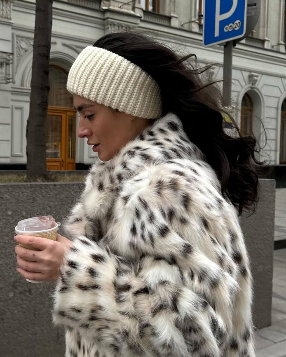 Celeste Leopard Faux Fur Coat