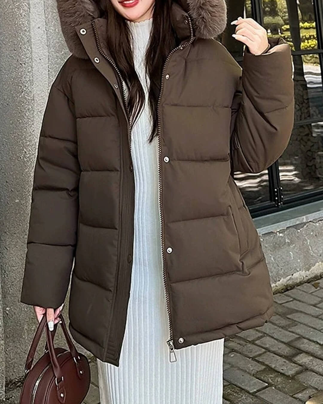 Myrtle Faux Fur Collar Coat