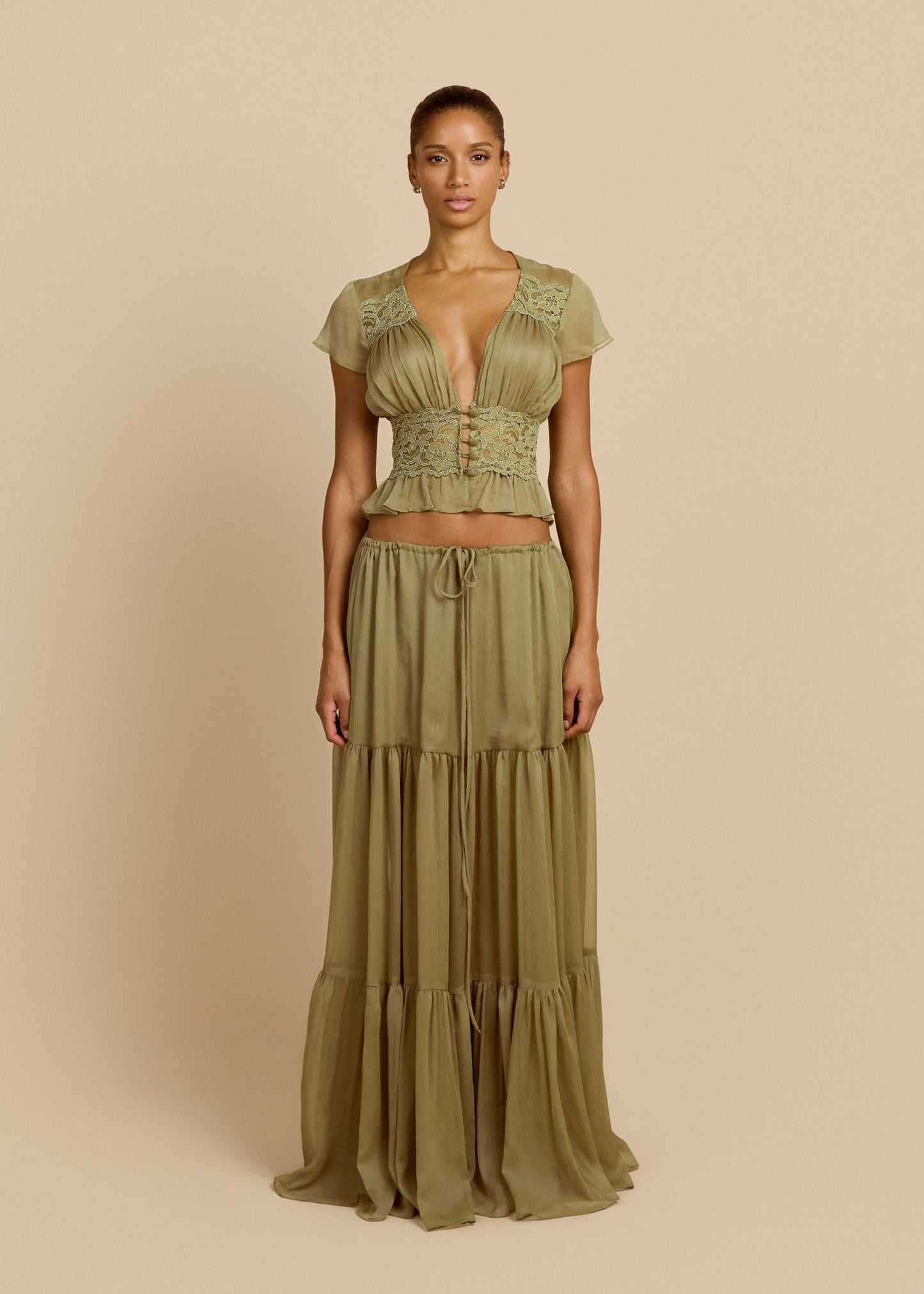 Seraphina Skirt Pistachio Set