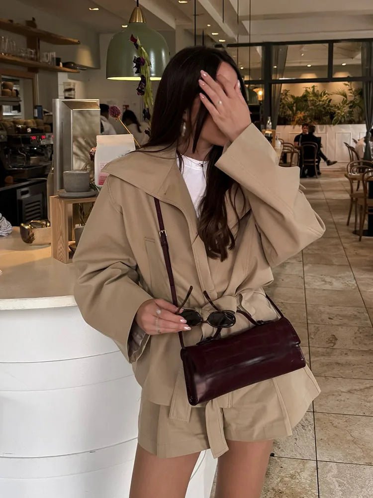 Debra Sculpted Jacket & Shorts Set