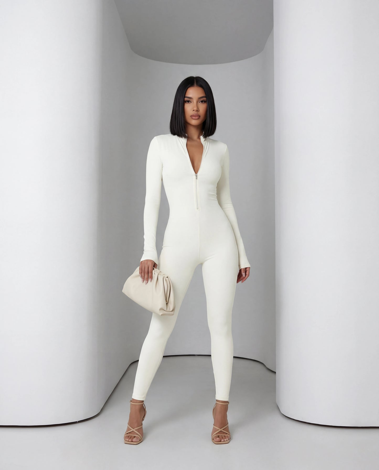 "Alpine Chic" Zip-Front Thermal Jumpsuit