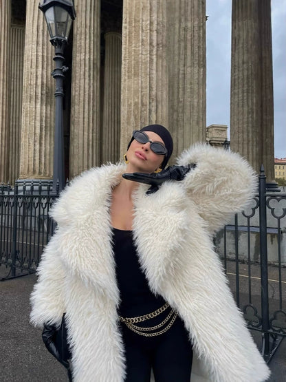 The Protagonist Long Plush Coat (Snow White)