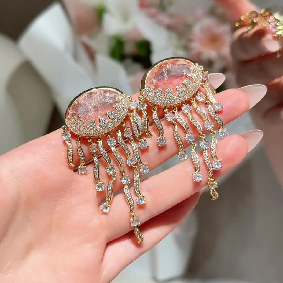 Luminous Drifter Deep Sea Jellyfish Dangle Earrings