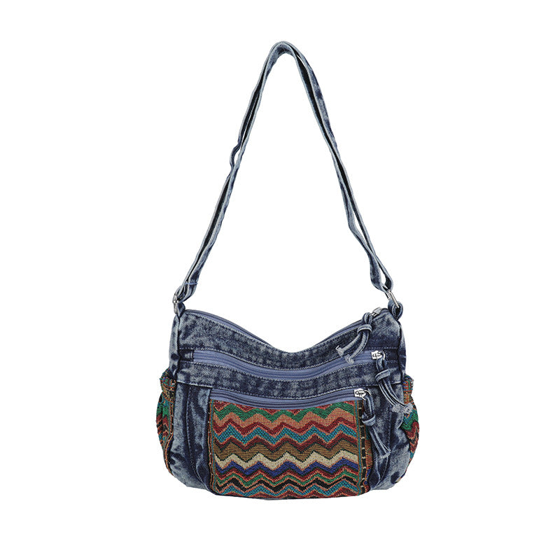 The "Nomad Heart" Artisanal Denim Bag