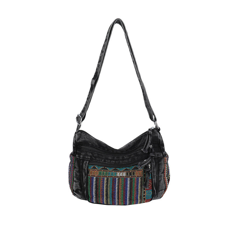 The "Nomad Heart" Artisanal Denim Bag