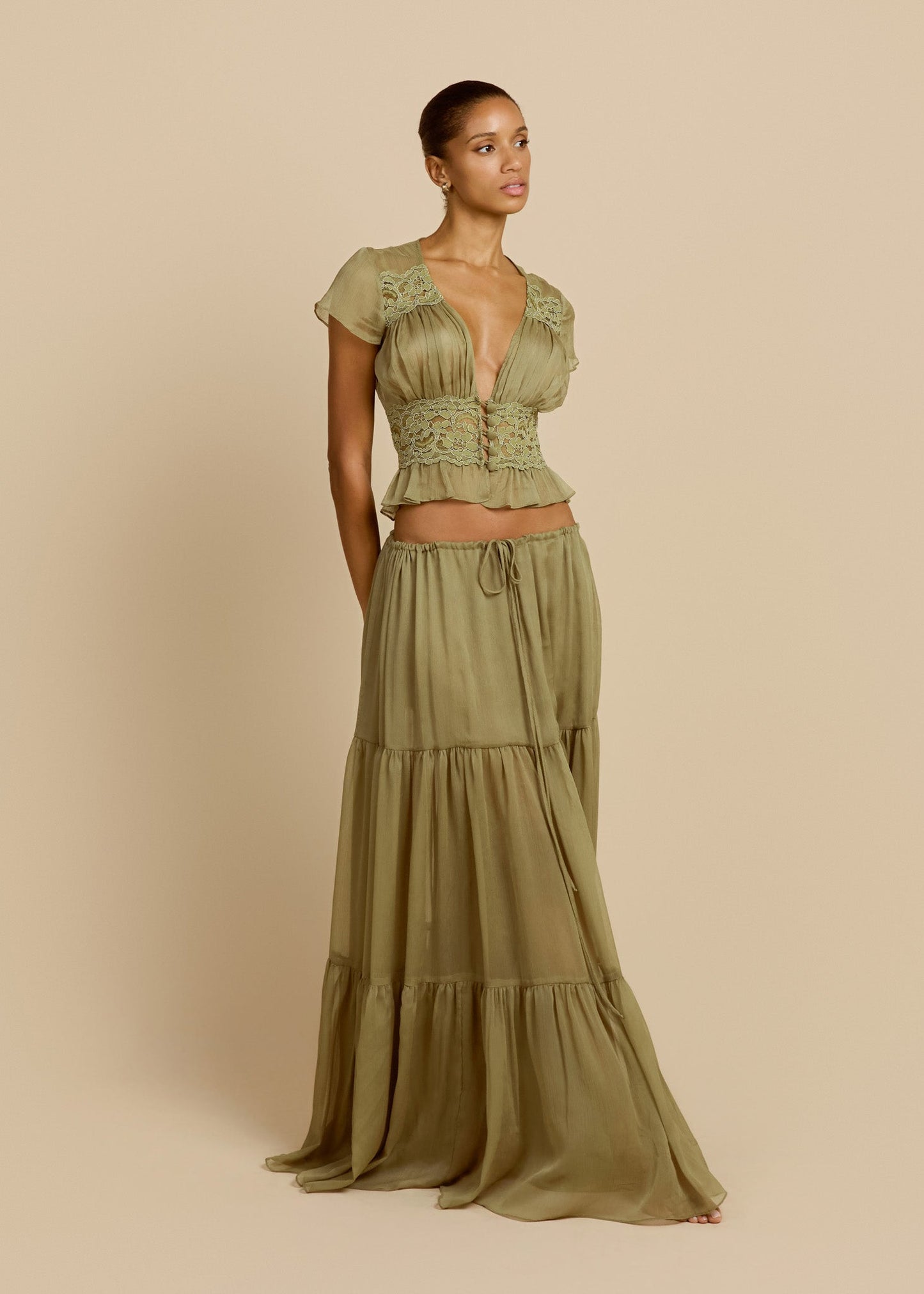Seraphina Skirt Pistachio Set