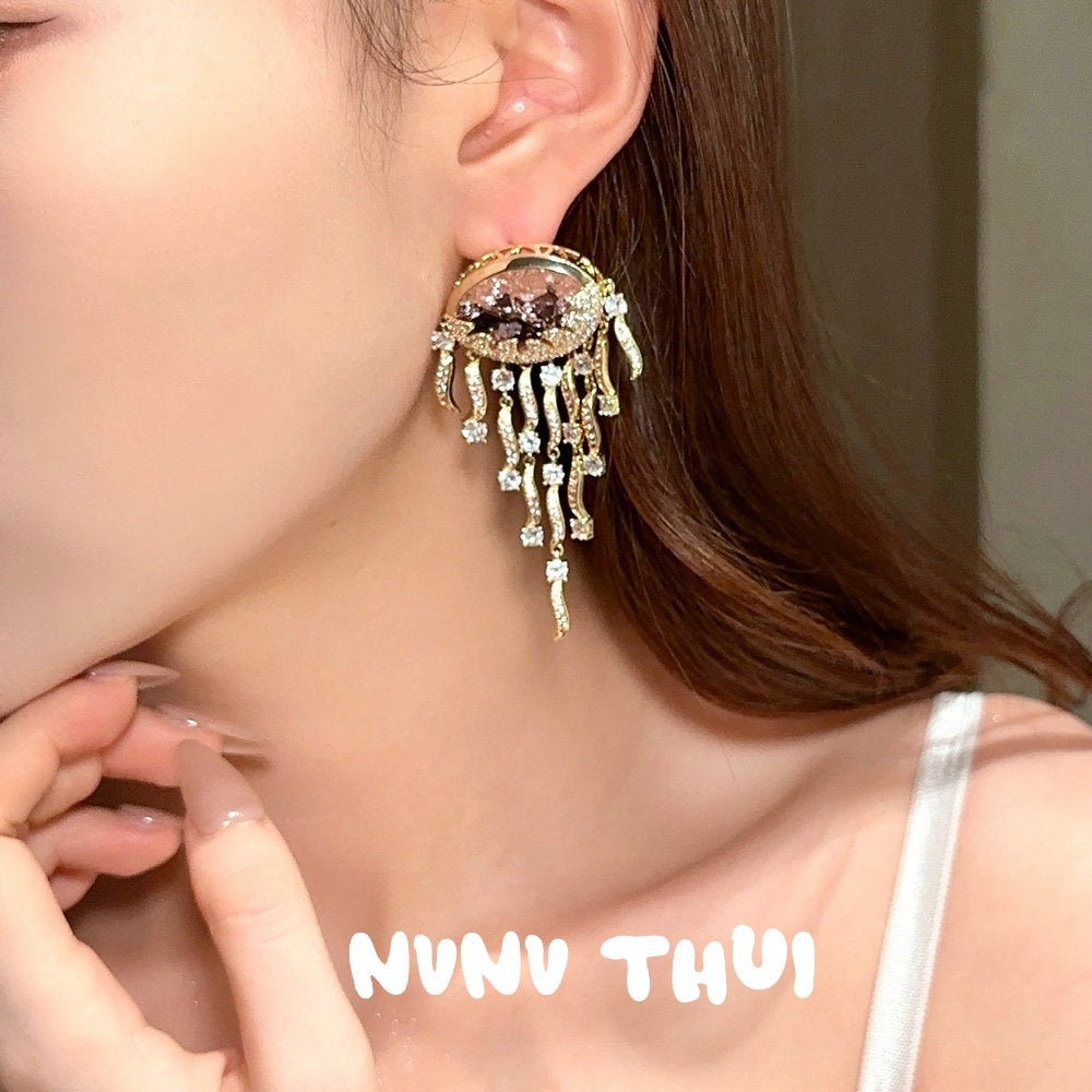 Luminous Drifter Deep Sea Jellyfish Dangle Earrings