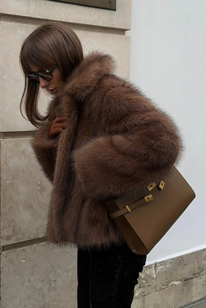 Elsa Short Faux Fur Coat