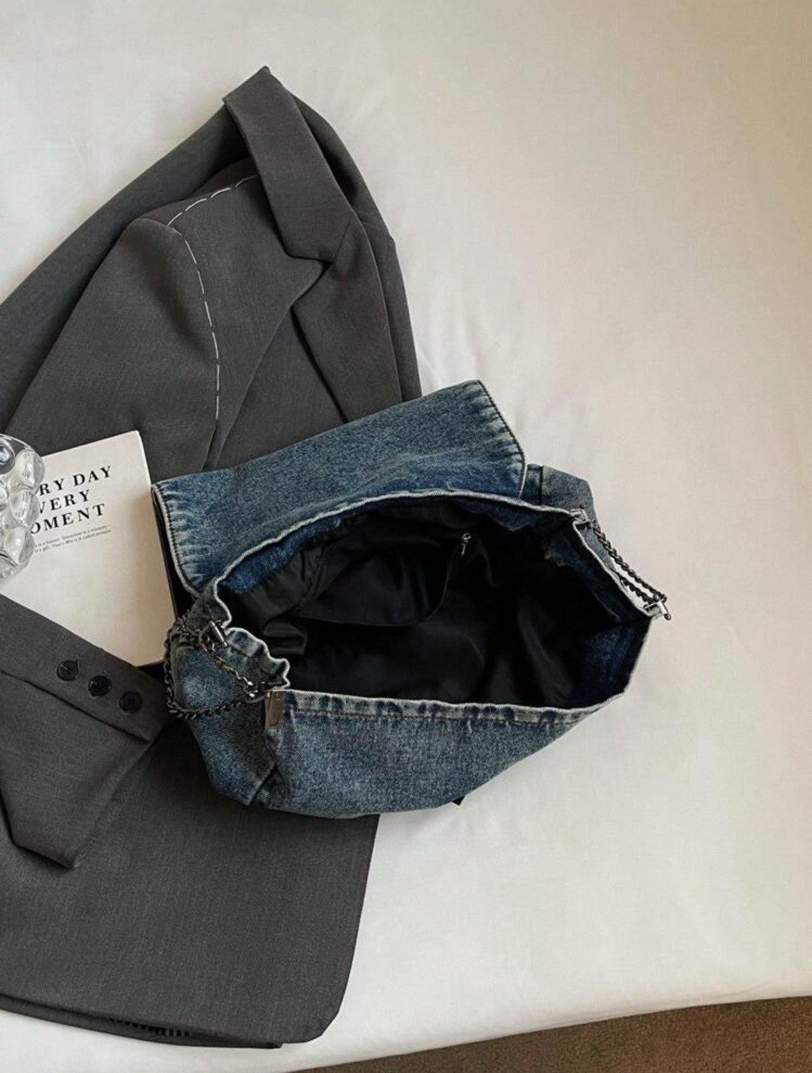 L'Essence Denim Chain Bag