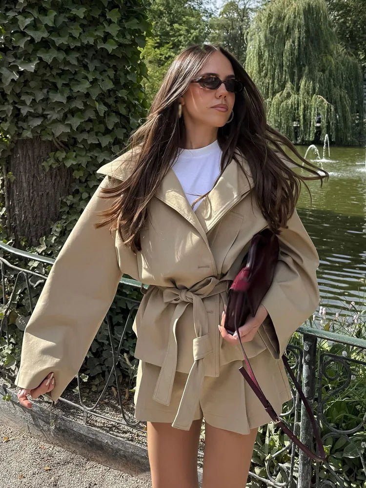 Debra Sculpted Jacket & Shorts Set