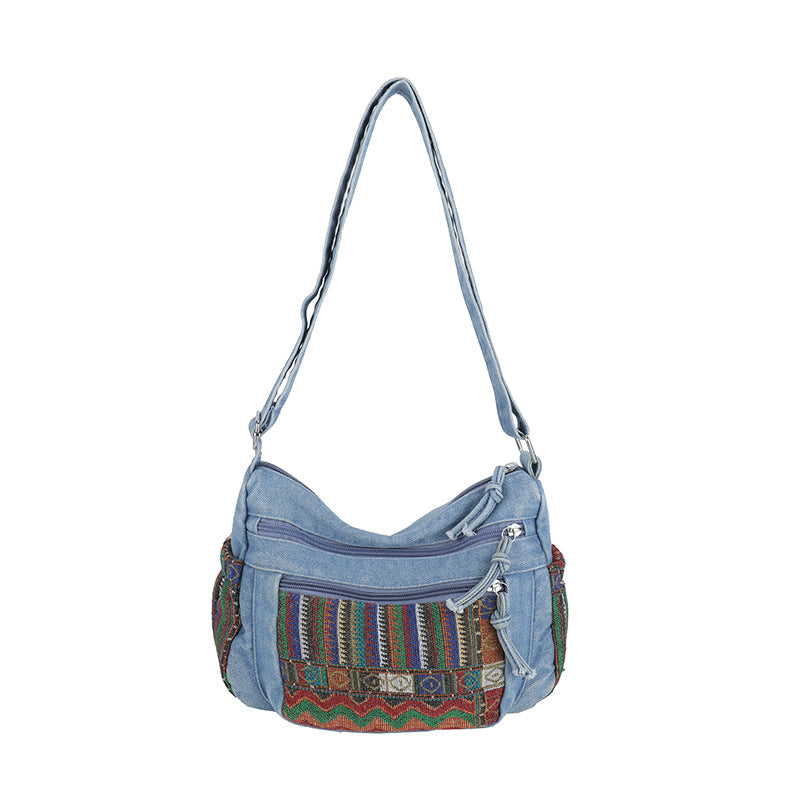 The "Nomad Heart" Artisanal Denim Bag