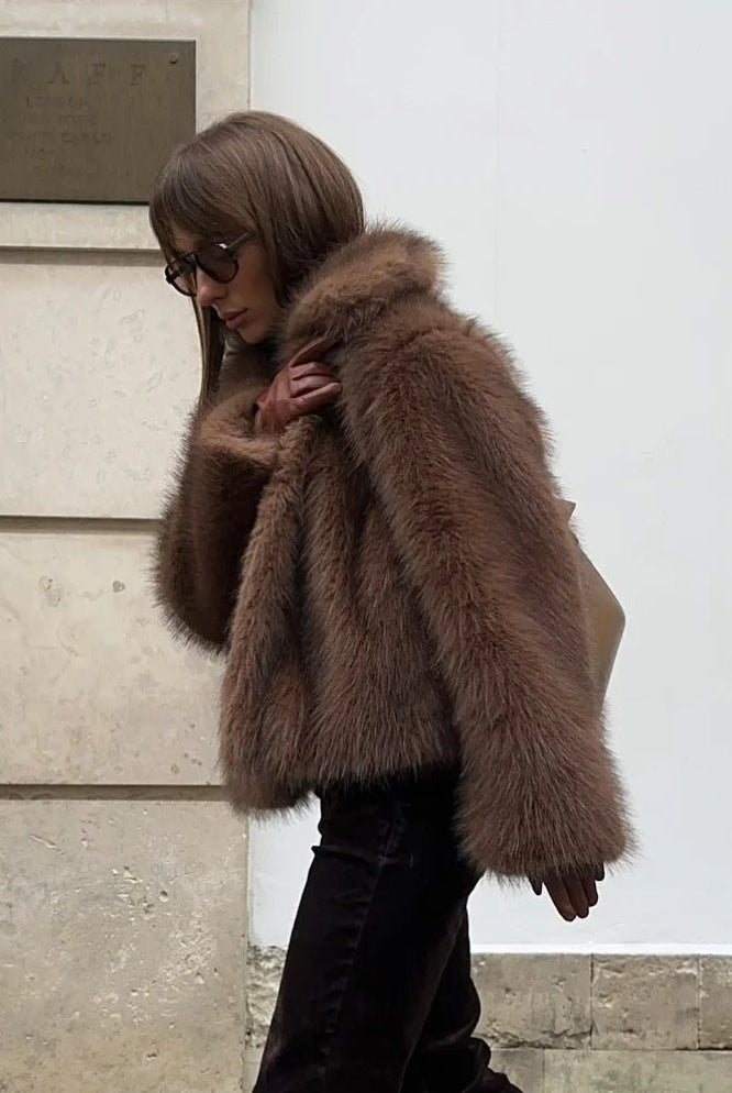 Elsa Short Faux Fur Coat