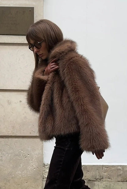 Elsa Short Faux Fur Coat