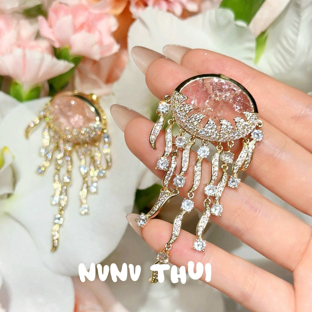Luminous Drifter Deep Sea Jellyfish Dangle Earrings