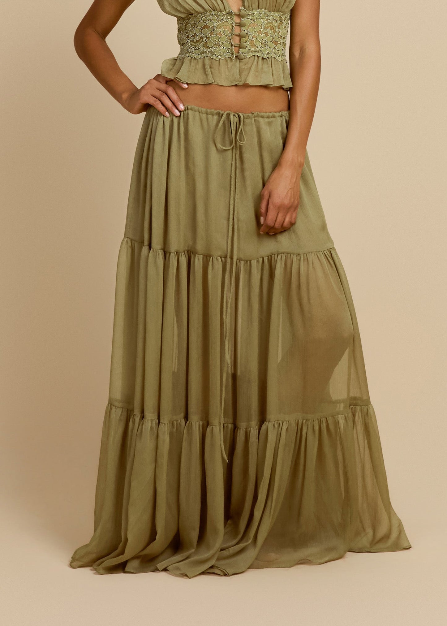 Seraphina Skirt Pistachio Set