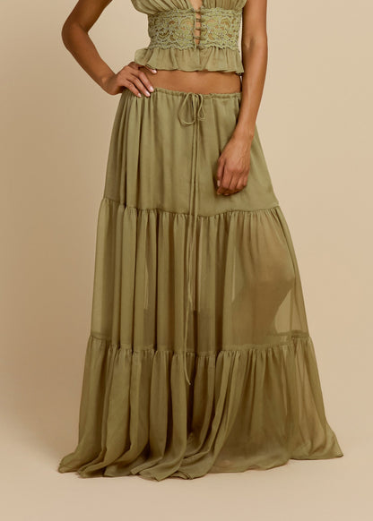 Seraphina Skirt Pistachio Set