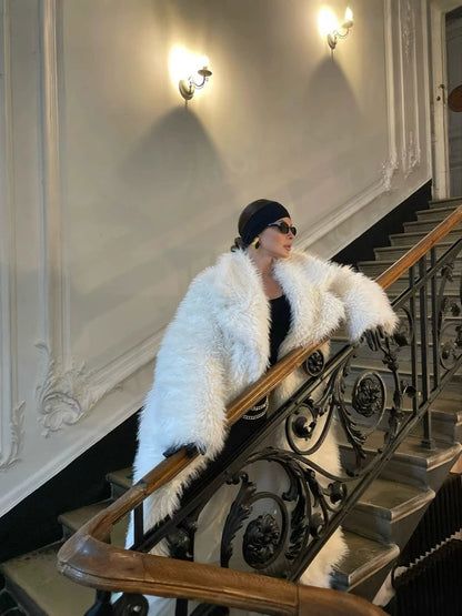 The Protagonist Long Plush Coat (Snow White)