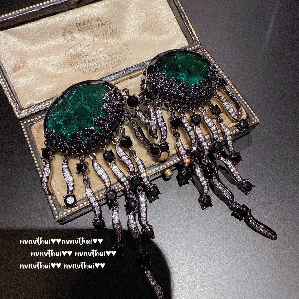 Luminous Drifter Deep Sea Jellyfish Dangle Earrings