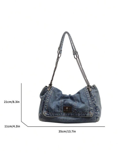 L'Essence Denim Chain Bag