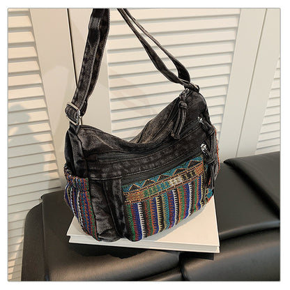 The "Nomad Heart" Artisanal Denim Bag