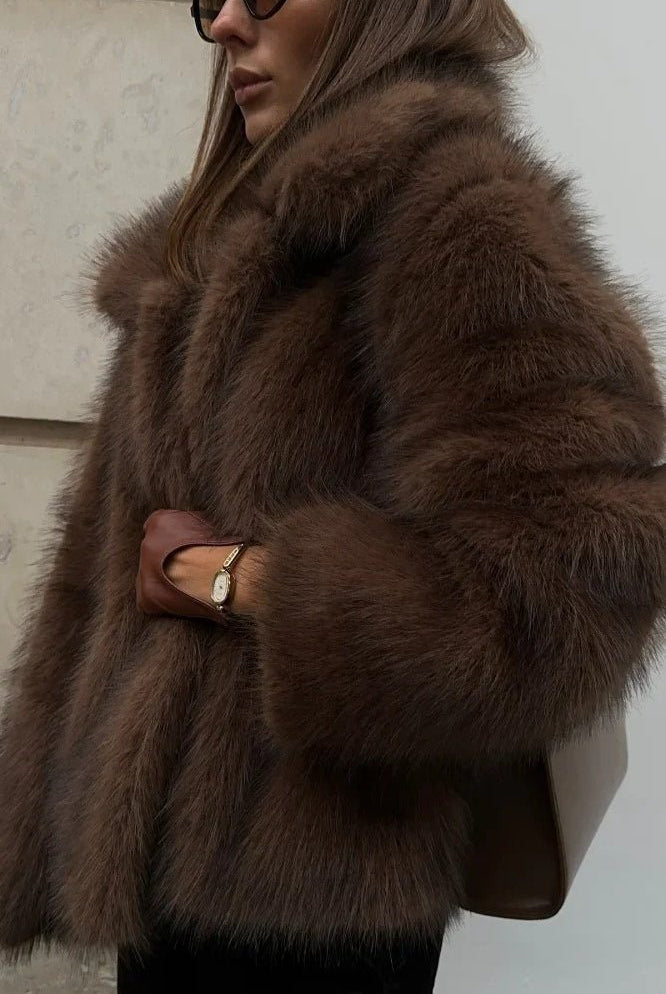 Elsa Short Faux Fur Coat