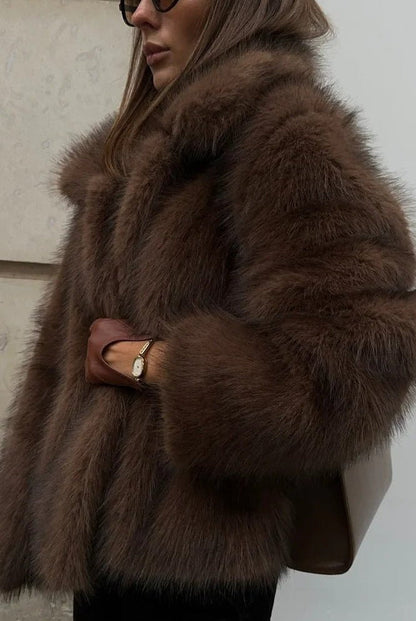 Elsa Short Faux Fur Coat