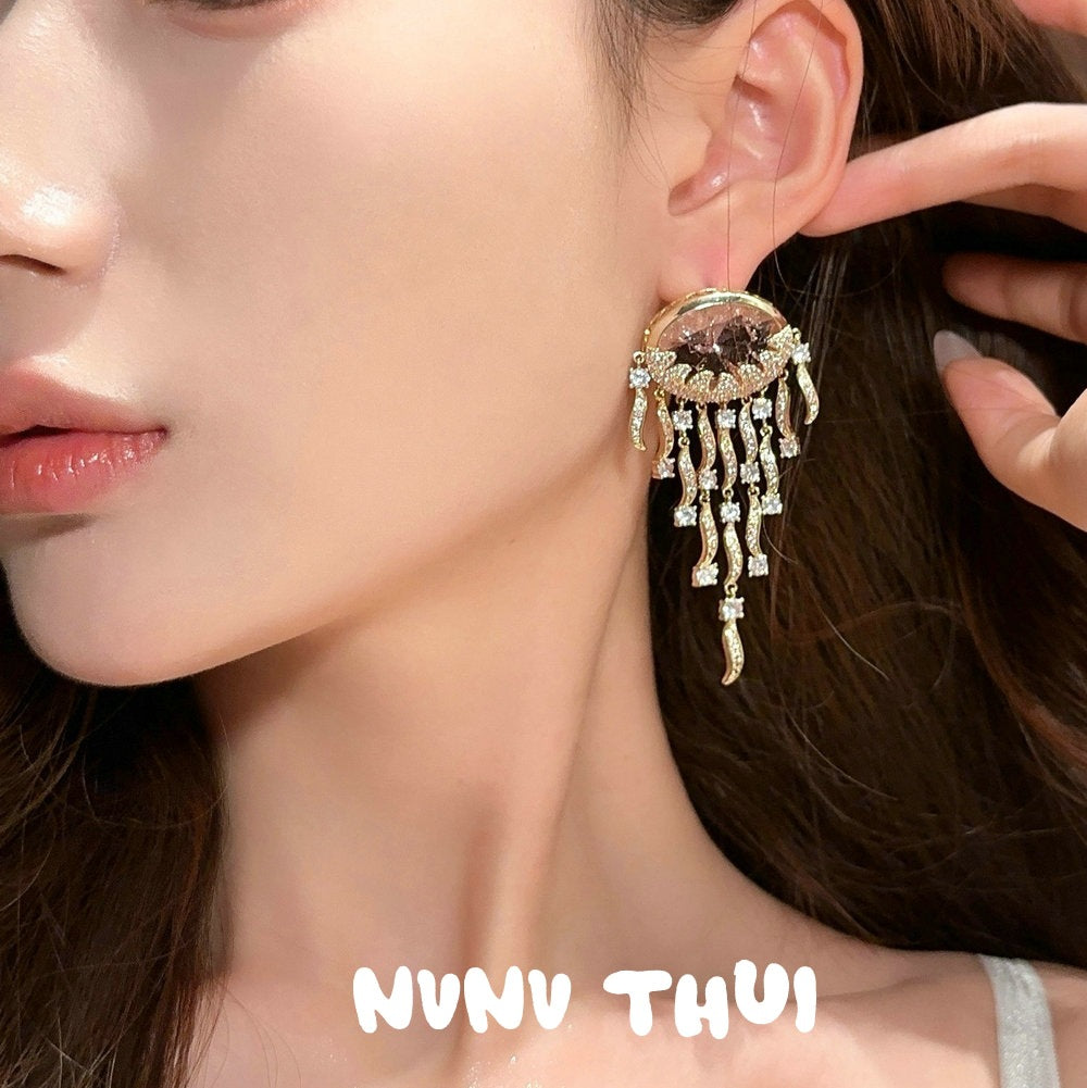 Luminous Drifter Deep Sea Jellyfish Dangle Earrings
