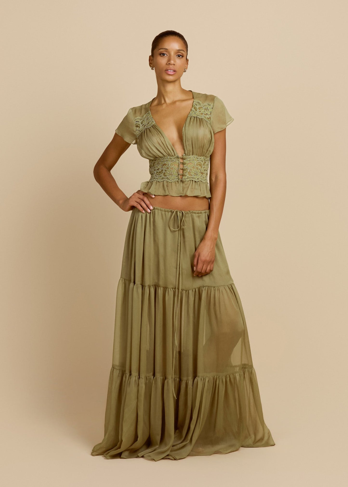 Seraphina Skirt Pistachio Set