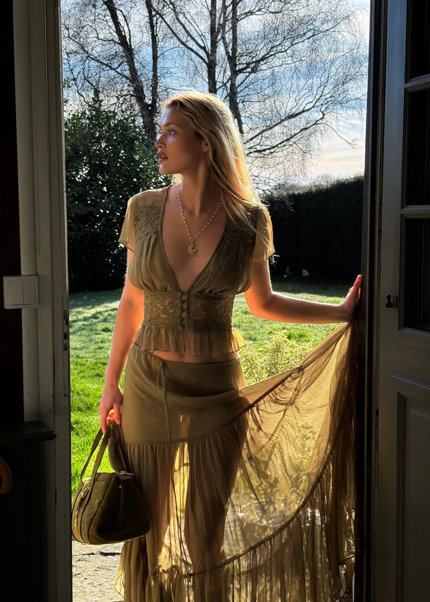 Seraphina Skirt Pistachio Set