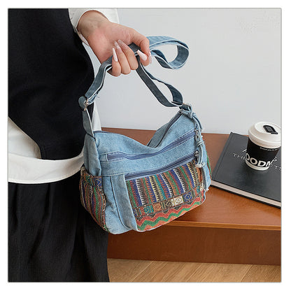 The "Nomad Heart" Artisanal Denim Bag