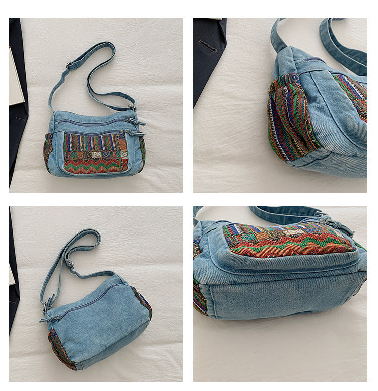 The "Nomad Heart" Artisanal Denim Bag
