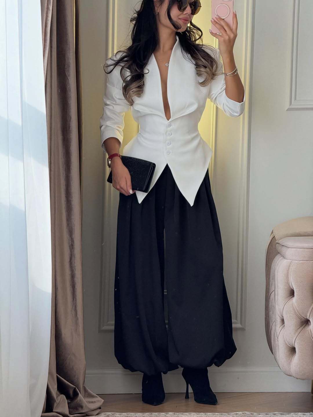 Tricia Structured Shoulder Cinched Blazer