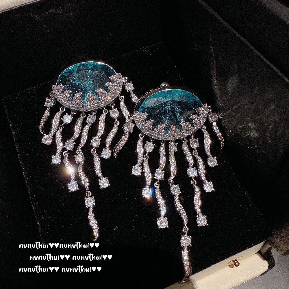 Luminous Drifter Deep Sea Jellyfish Dangle Earrings
