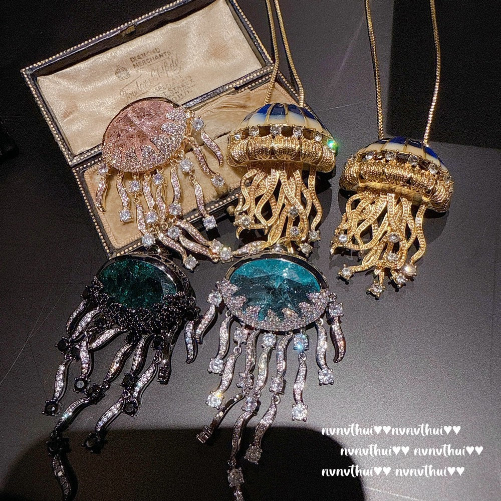Luminous Drifter Deep Sea Jellyfish Dangle Earrings