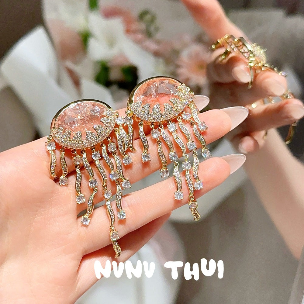 Luminous Drifter Deep Sea Jellyfish Dangle Earrings