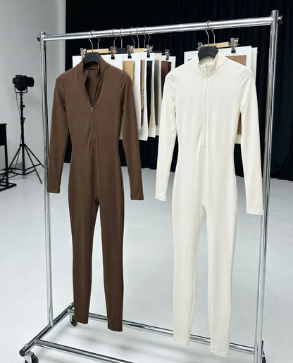 "Alpine Chic" Zip-Front Thermal Jumpsuit