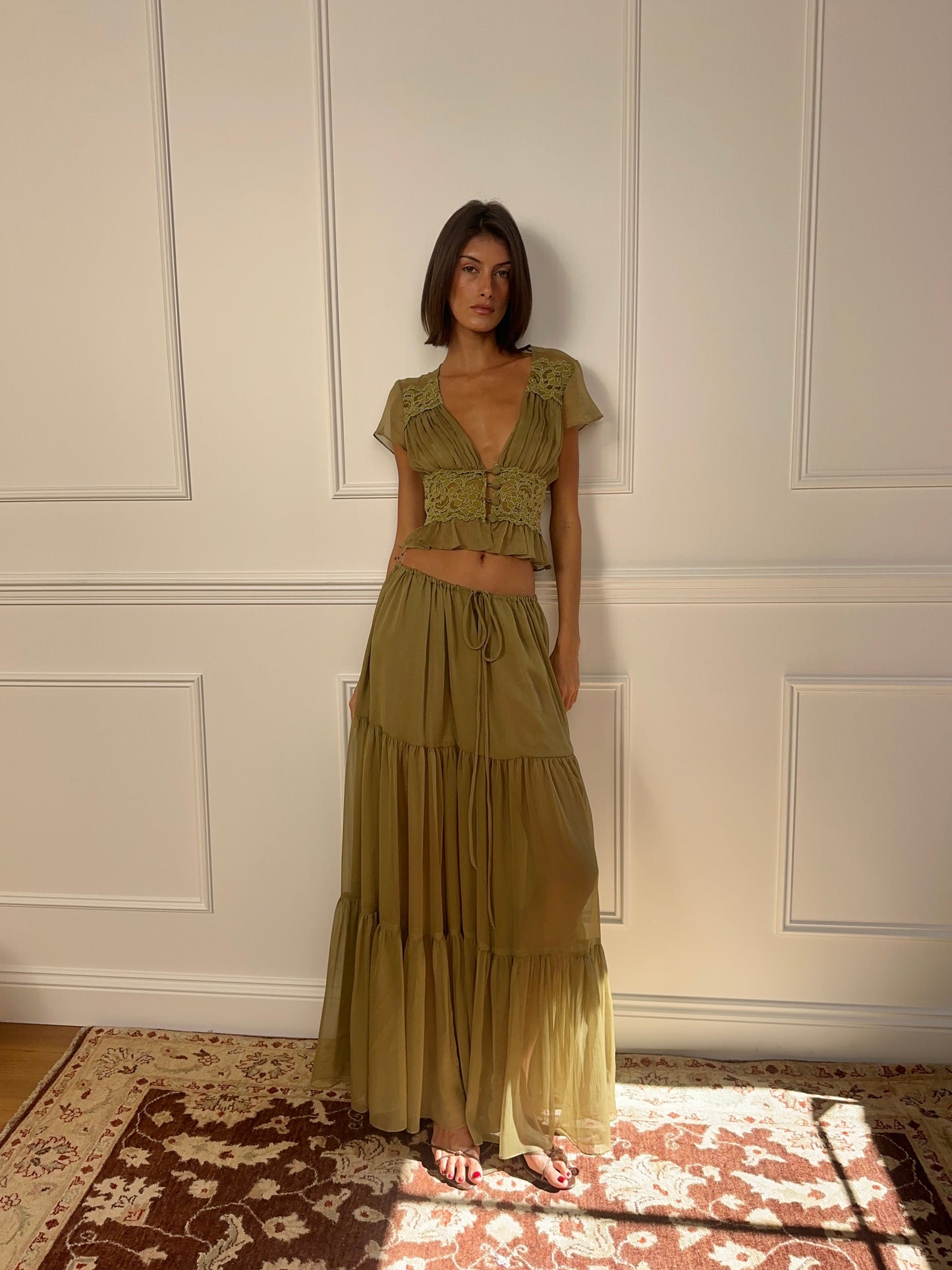 Seraphina Skirt Pistachio Set