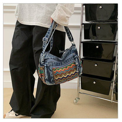The "Nomad Heart" Artisanal Denim Bag