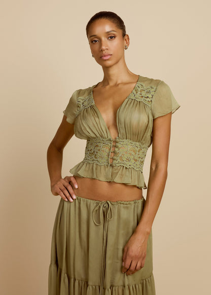 Seraphina Skirt Pistachio Set