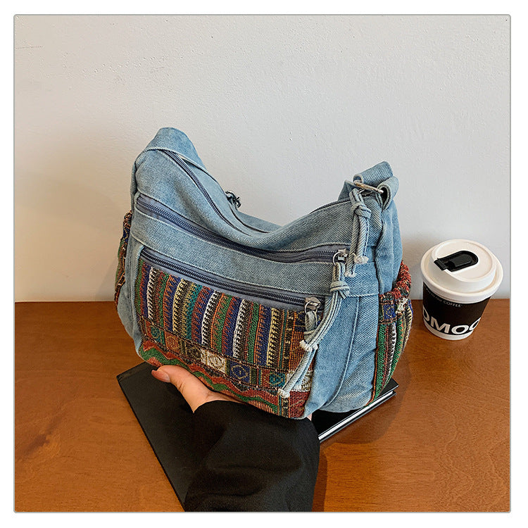 The "Nomad Heart" Artisanal Denim Bag