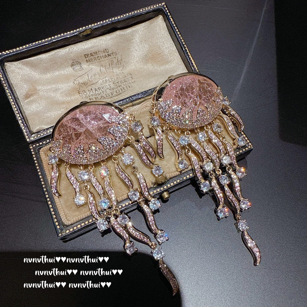 Luminous Drifter Deep Sea Jellyfish Dangle Earrings