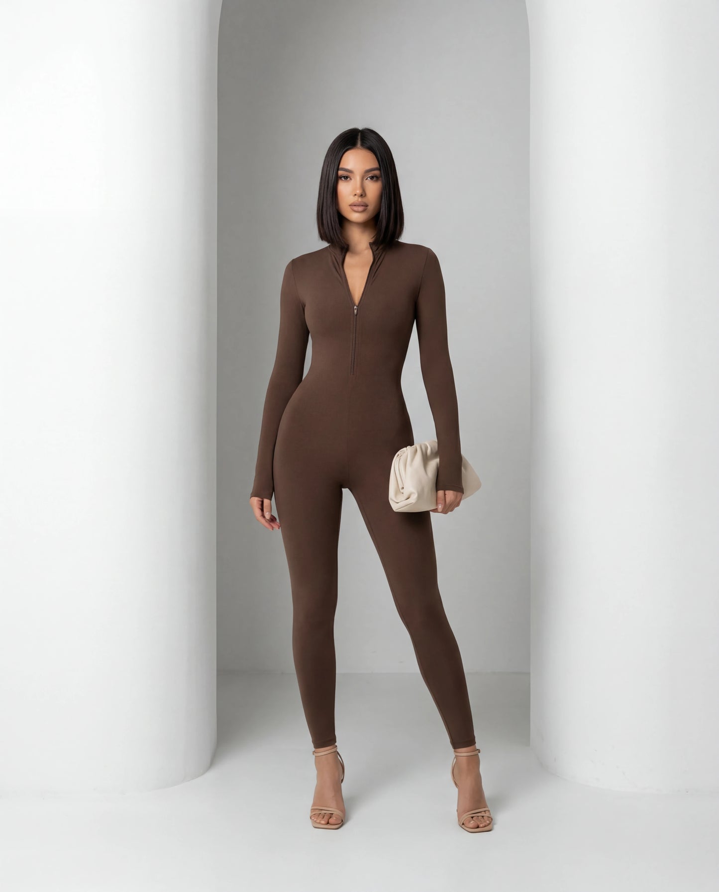 "Alpine Chic" Zip-Front Thermal Jumpsuit
