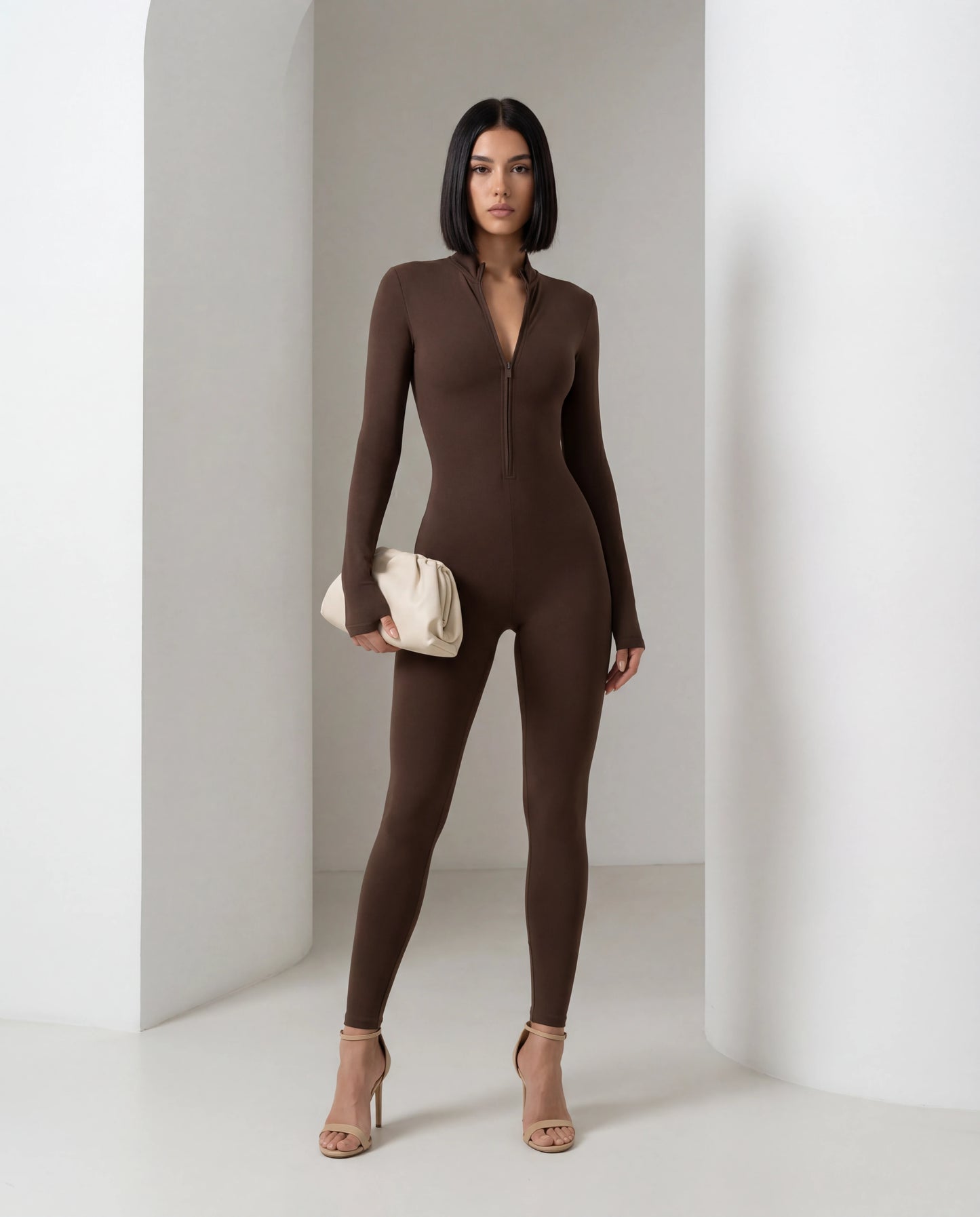 "Alpine Chic" Zip-Front Thermal Jumpsuit