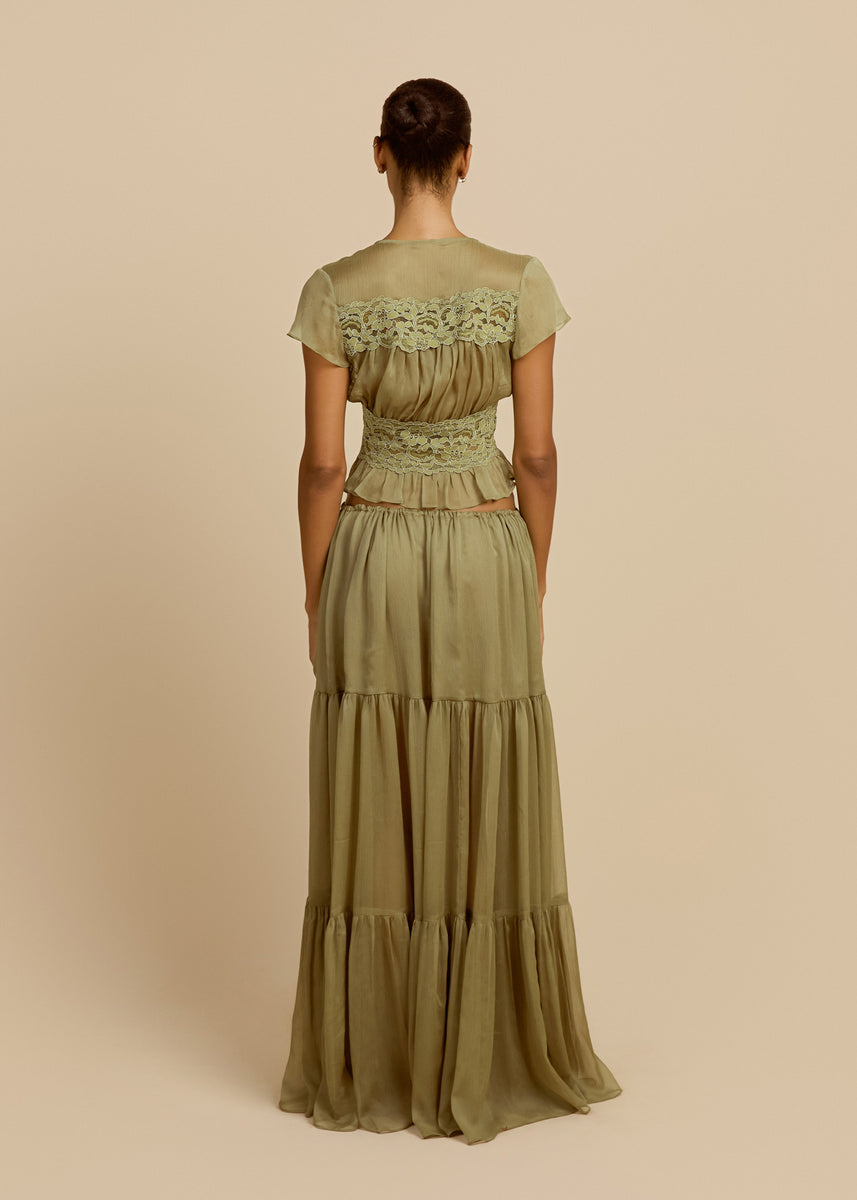 Seraphina Skirt Pistachio Set