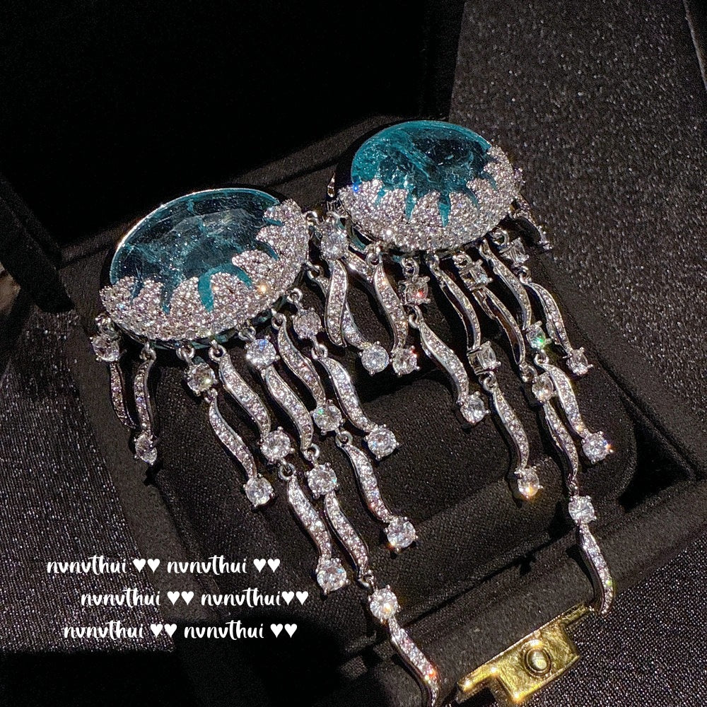 Luminous Drifter Deep Sea Jellyfish Dangle Earrings