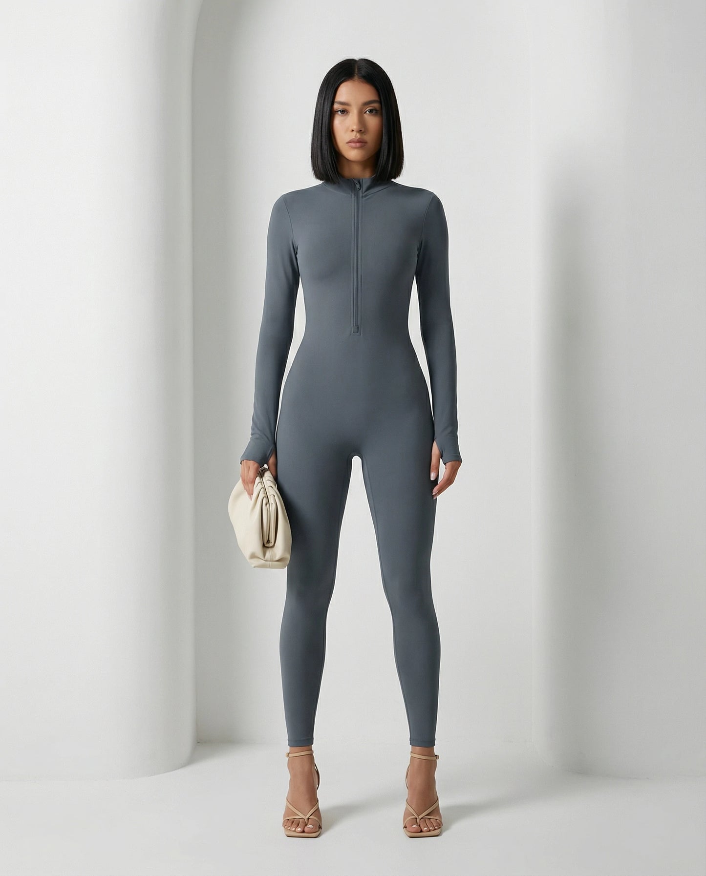 "Alpine Chic" Zip-Front Thermal Jumpsuit