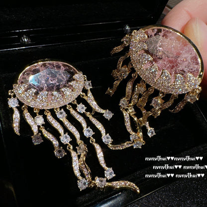 Luminous Drifter Deep Sea Jellyfish Dangle Earrings