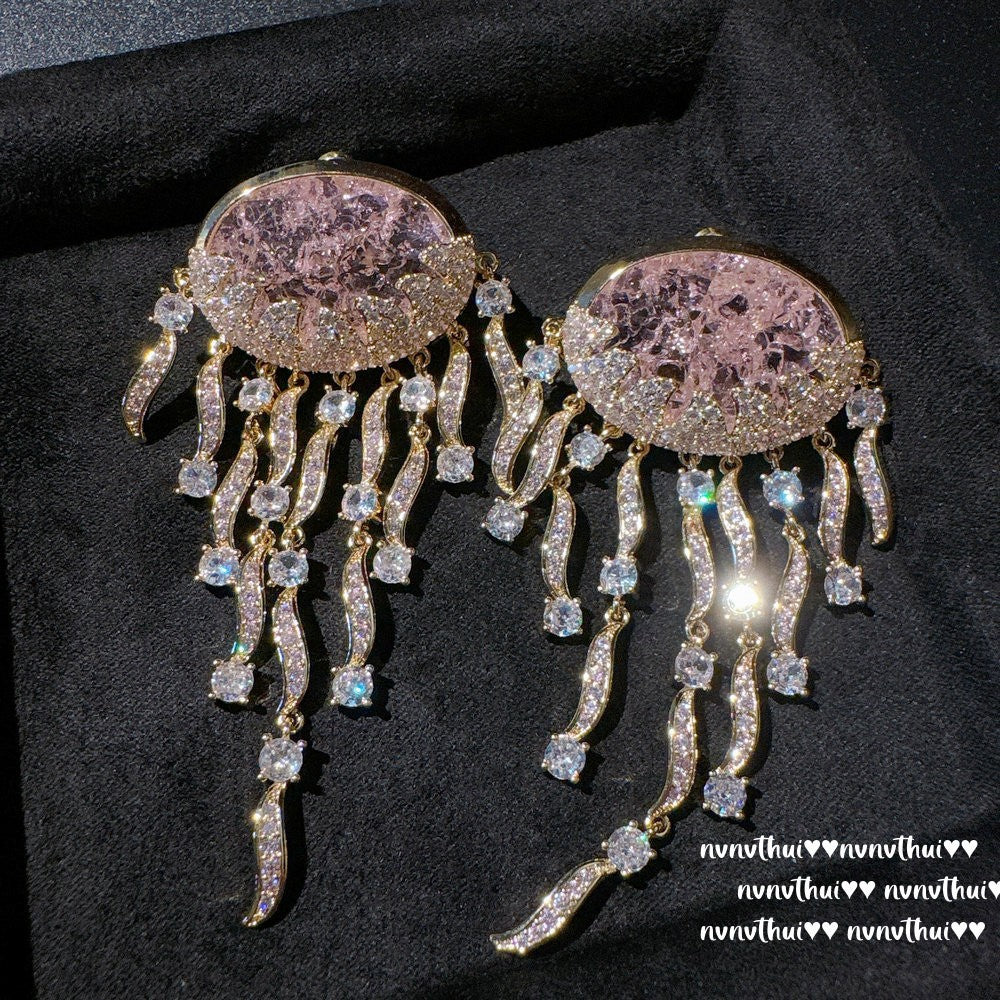 Luminous Drifter Deep Sea Jellyfish Dangle Earrings