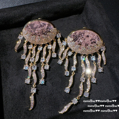 Luminous Drifter Deep Sea Jellyfish Dangle Earrings