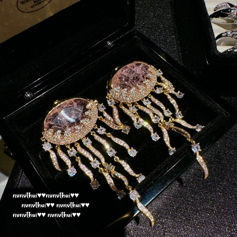 Luminous Drifter Deep Sea Jellyfish Dangle Earrings